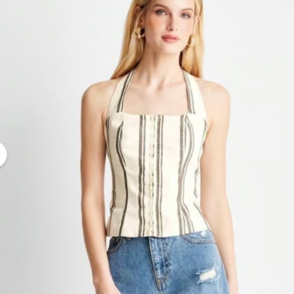 Women's Tie Neck Halter Top - Future Collective™ with Jenee Naylor - Size M - Picture 1 of 5